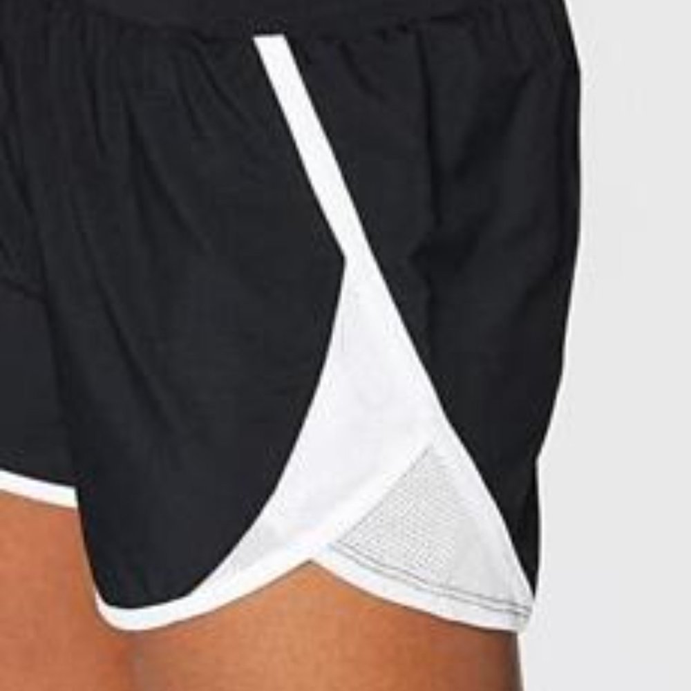 Under Armour Womens Fly By 2.0 Running Shorts, Black - White, Medium - Picture 2 of 3